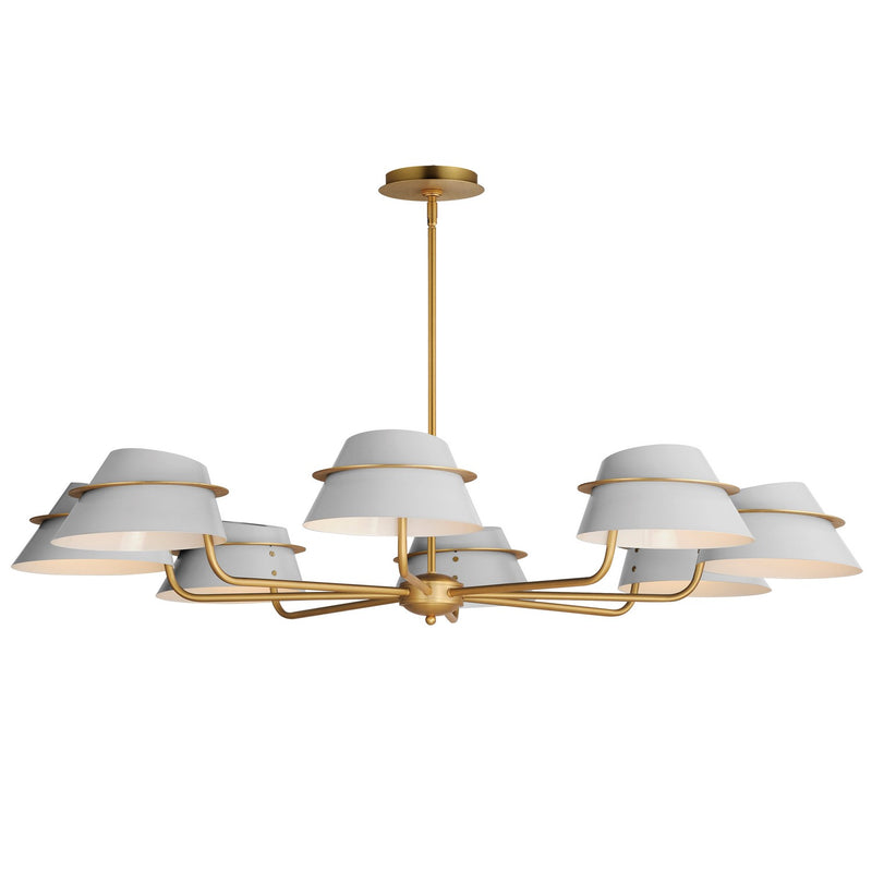 Maxim 25228LFGNAB Eight Light Chandelier, Natural Aged Brass