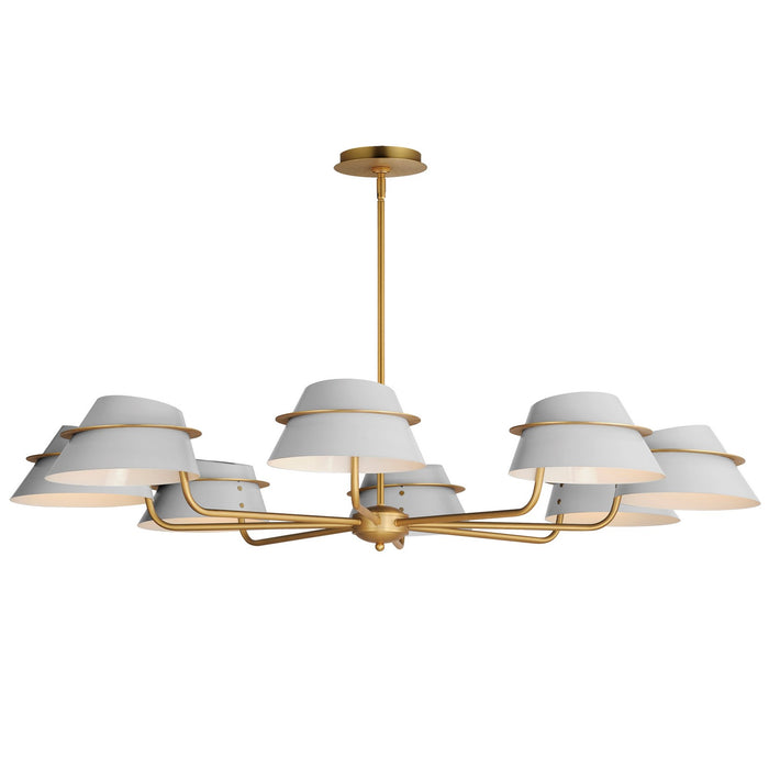 Maxim 25228LFGNAB Eight Light Chandelier, Natural Aged Brass