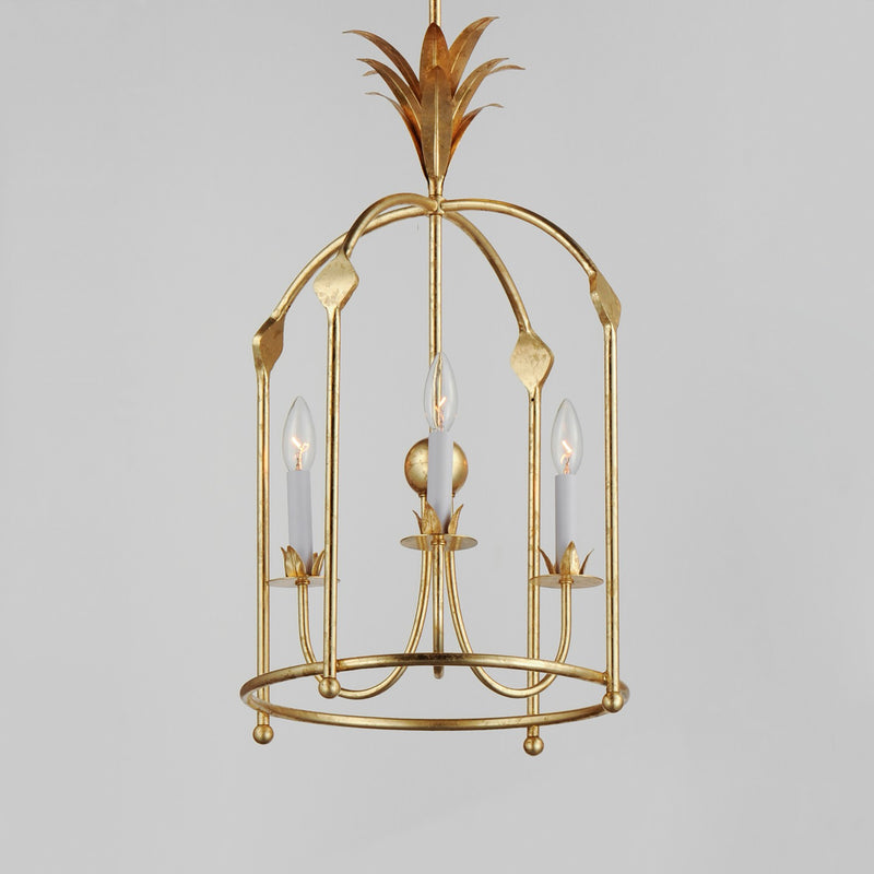 Maxim 2884GL Three Light Foyer Pendant, Gold Leaf
