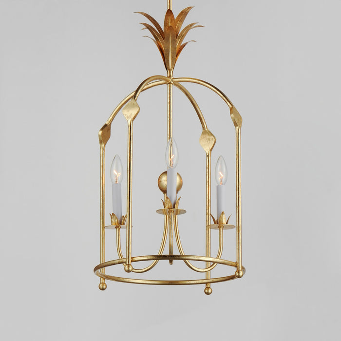 Maxim 2884GL Three Light Foyer Pendant, Gold Leaf