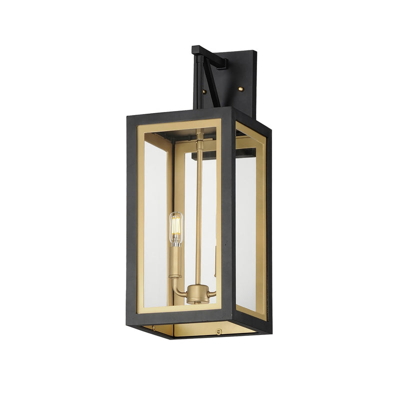 Maxim 30055CLBKGLD Two Light Outdoor Wall Sconce, Black / Gold