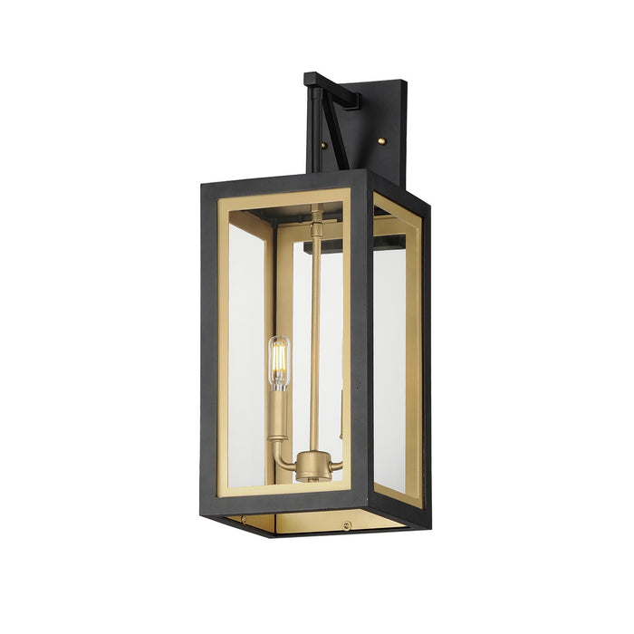 Maxim 30055CLBKGLD Two Light Outdoor Wall Sconce, Black / Gold