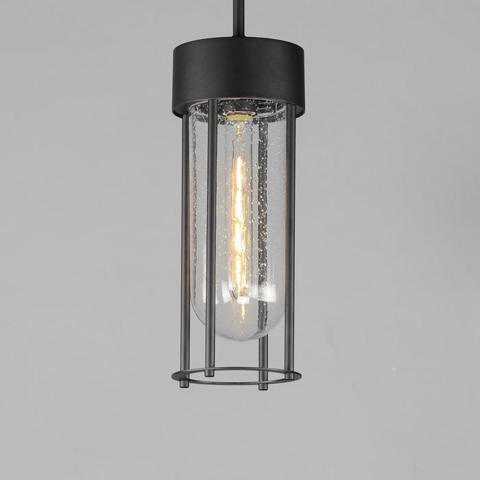 Maxim 30587CDBK One Light Outdoor Pendant, Black
