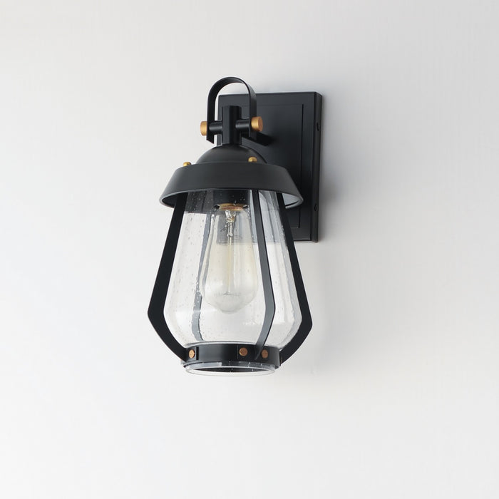 Maxim 30620CDBKAB One Light Outdoor Wall Sconce, Black / Antique Brass