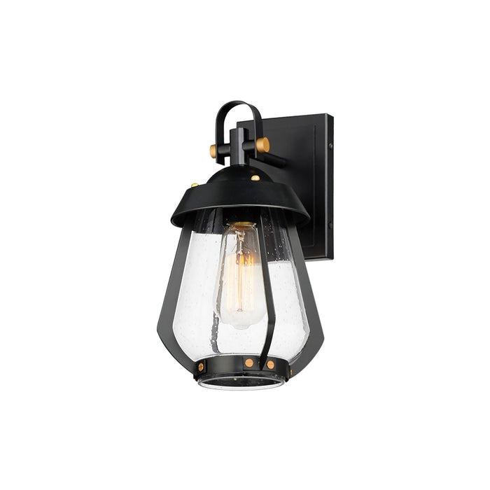 Maxim 30620CDBKAB One Light Outdoor Wall Sconce, Black / Antique Brass