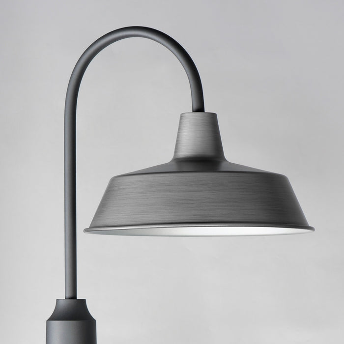 Maxim 35010WZBK One Light Post Lantern, Weathered Zinc/Black