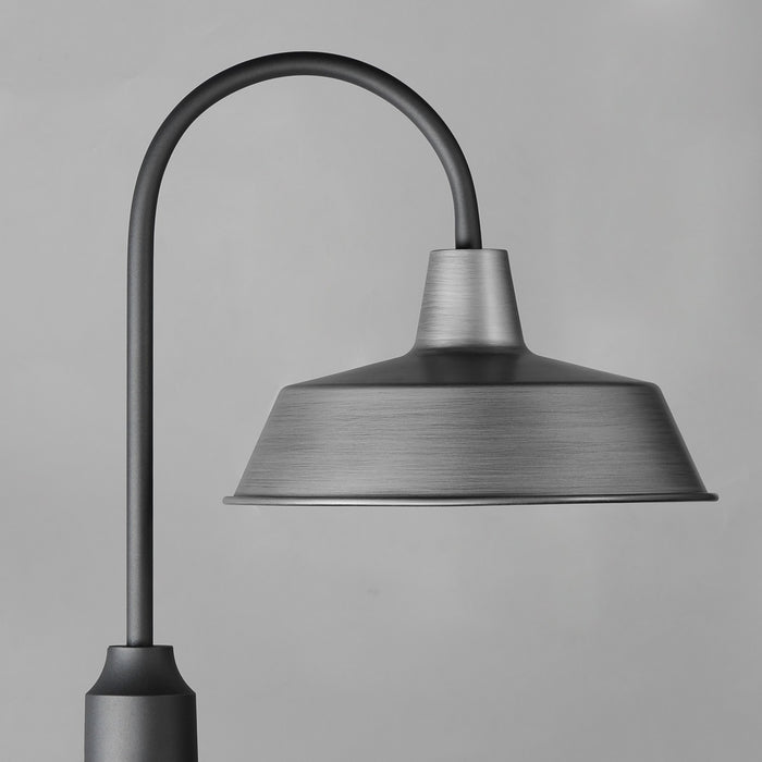 Maxim 35010WZBK One Light Post Lantern, Weathered Zinc/Black