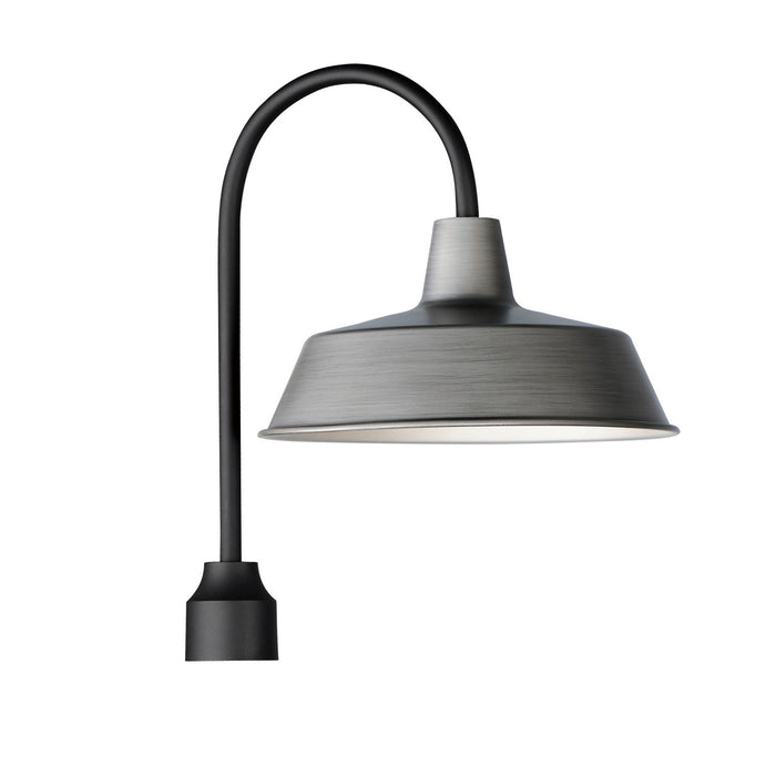 Maxim 35010WZBK One Light Post Lantern, Weathered Zinc/Black