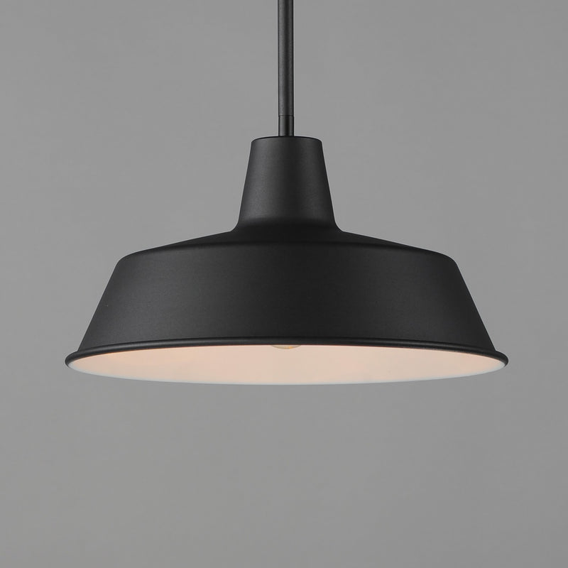 Maxim 35019BK One Light Pendant, Black