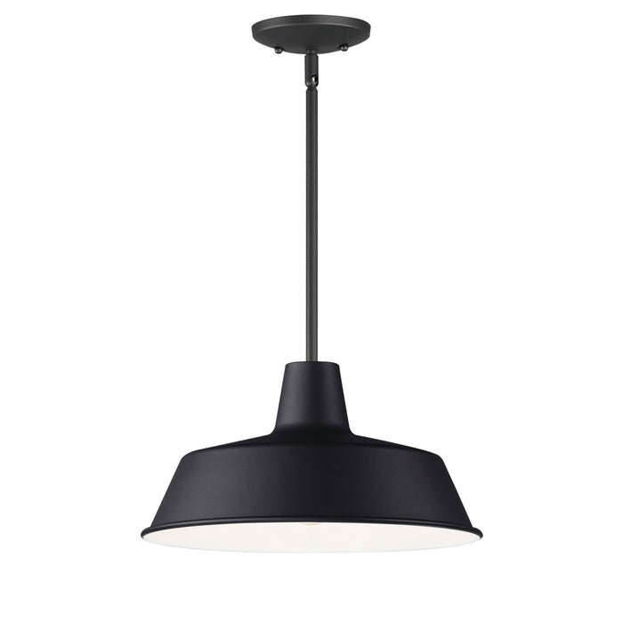 Maxim 35019BK One Light Pendant, Black