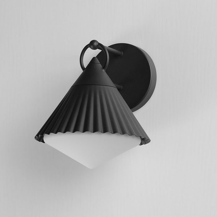 Maxim 35132WTBK One Light Wall Sconce, Black