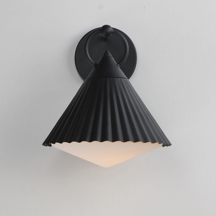 Maxim 35134WTBK One Light Wall Sconce, Black