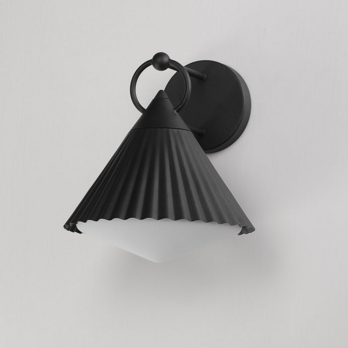 Maxim 35134WTBK One Light Wall Sconce, Black