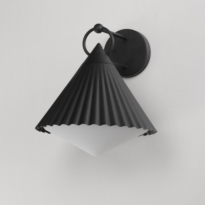 Maxim 35136WTBK One Light Wall Sconce, Black