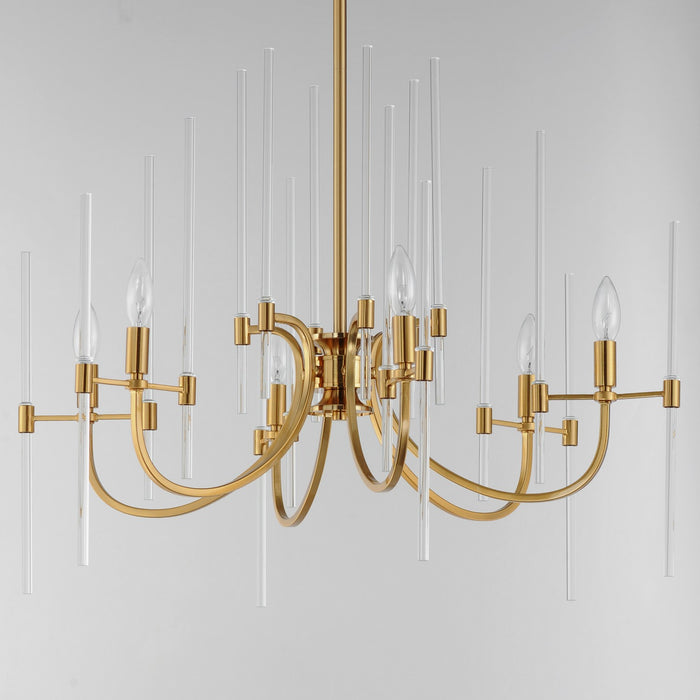 Maxim 38407CLHR Six Light Chandelier, Heritage