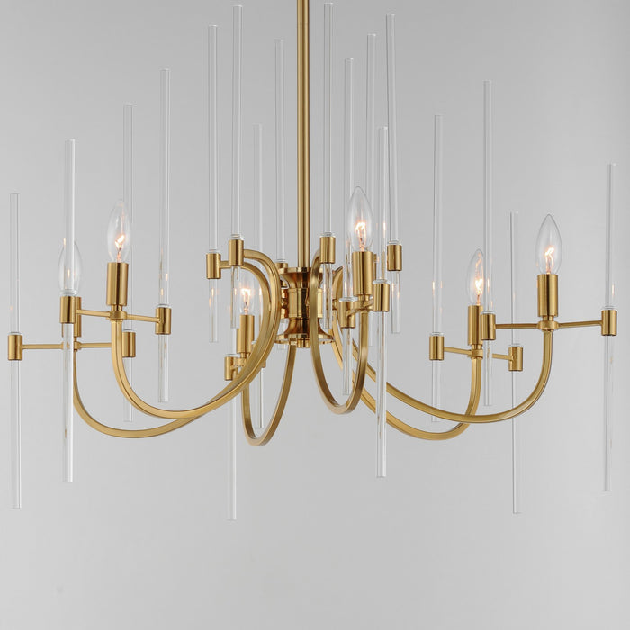 Maxim 38407CLHR Six Light Chandelier, Heritage