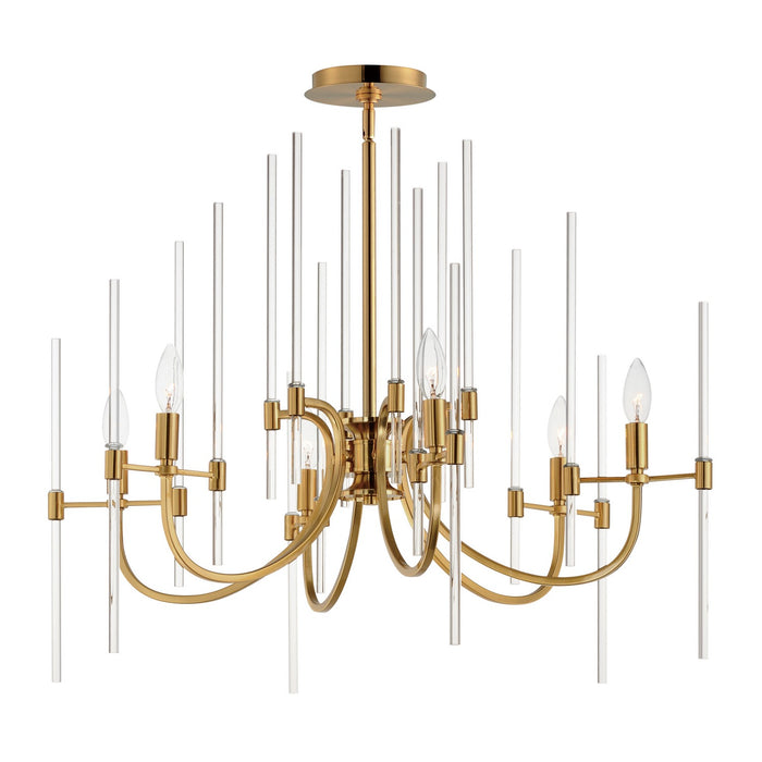 Maxim 38407CLHR Six Light Chandelier, Heritage