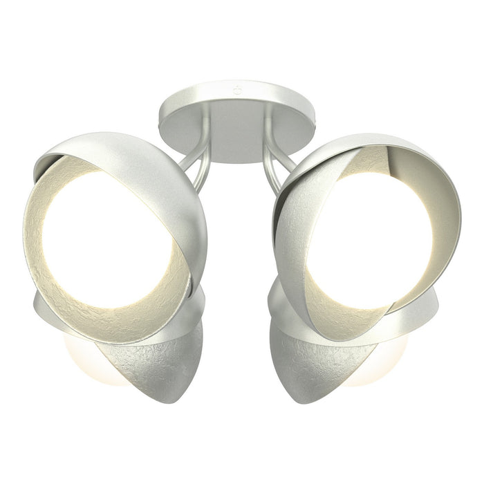 Hubbardton Forge 121376-SKT-82-82-GG0711 Four Light Semi-Flush Mount, Vintage Platinum