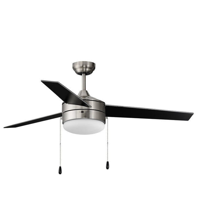 Maxim 89906FTSNBK 52" Ceiling Fan, Satin Nickel / Black