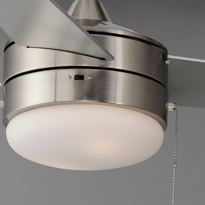 Maxim 89906FTSNBK 52" Ceiling Fan, Satin Nickel / Black