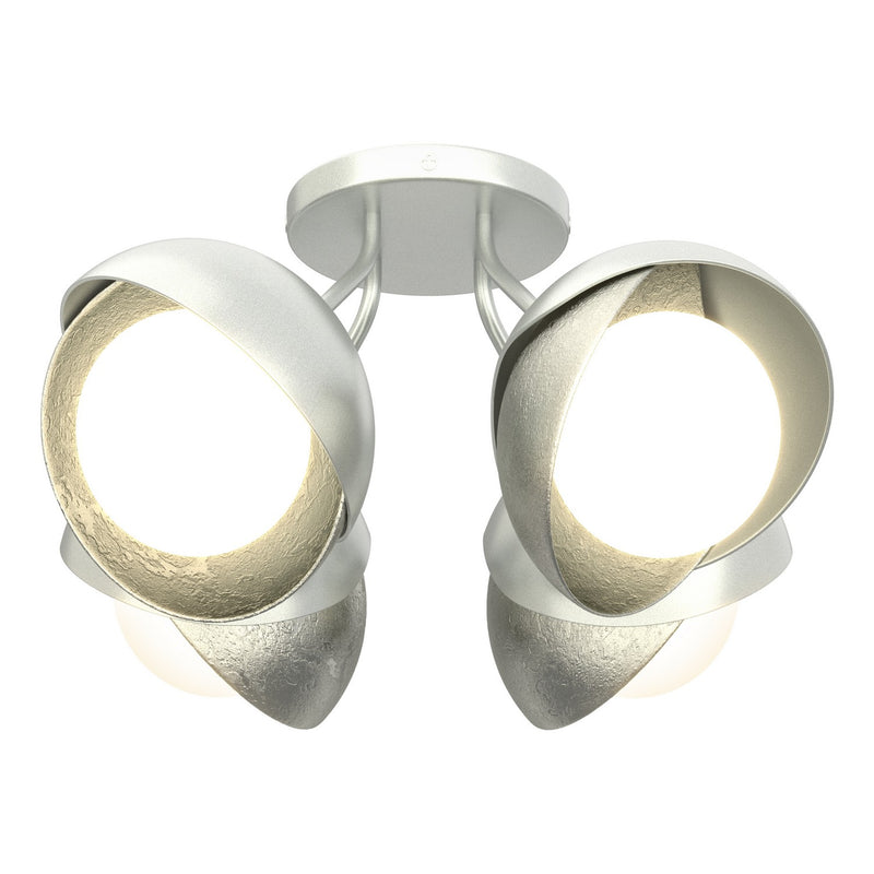 Hubbardton Forge 121376-SKT-82-85-GG0711 Four Light Semi-Flush Mount, Vintage Platinum
