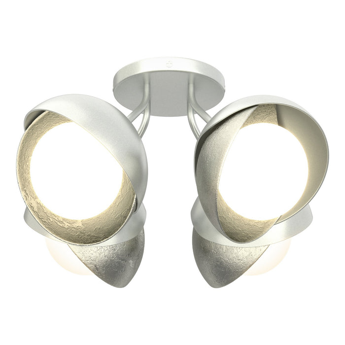 Hubbardton Forge 121376-SKT-82-85-GG0711 Four Light Semi-Flush Mount, Vintage Platinum