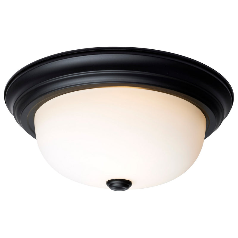 Nuvo Lighting 60-128 Two Light Flush Mount, Matte Black