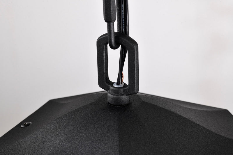 Nuvo Lighting 60-5759 One Light Outdoor Hanging Lantern, Matte Black