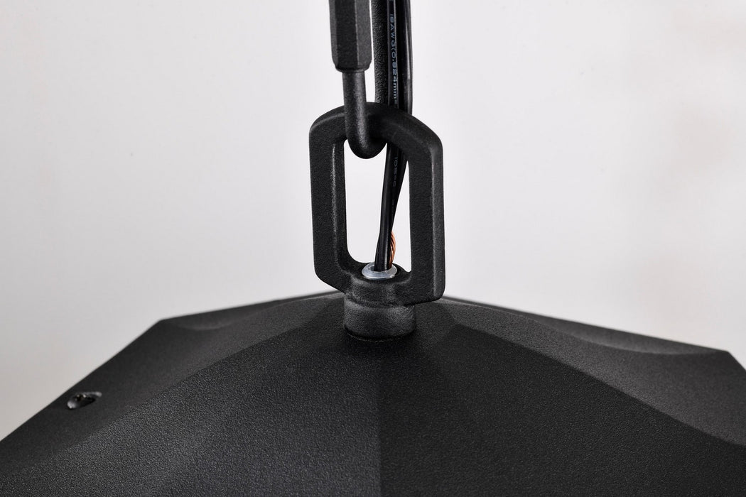 Nuvo Lighting 60-5759 One Light Outdoor Hanging Lantern, Matte Black