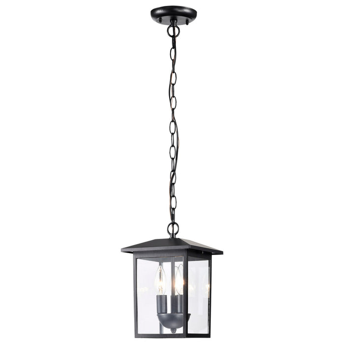 Nuvo Lighting 60-5933 Three Light Outdoor Hanging Lantern, Matte Black