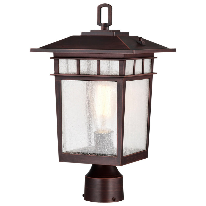 Nuvo Lighting 60-5952 One Light Outdoor Post Lantern, Rustic Bronze