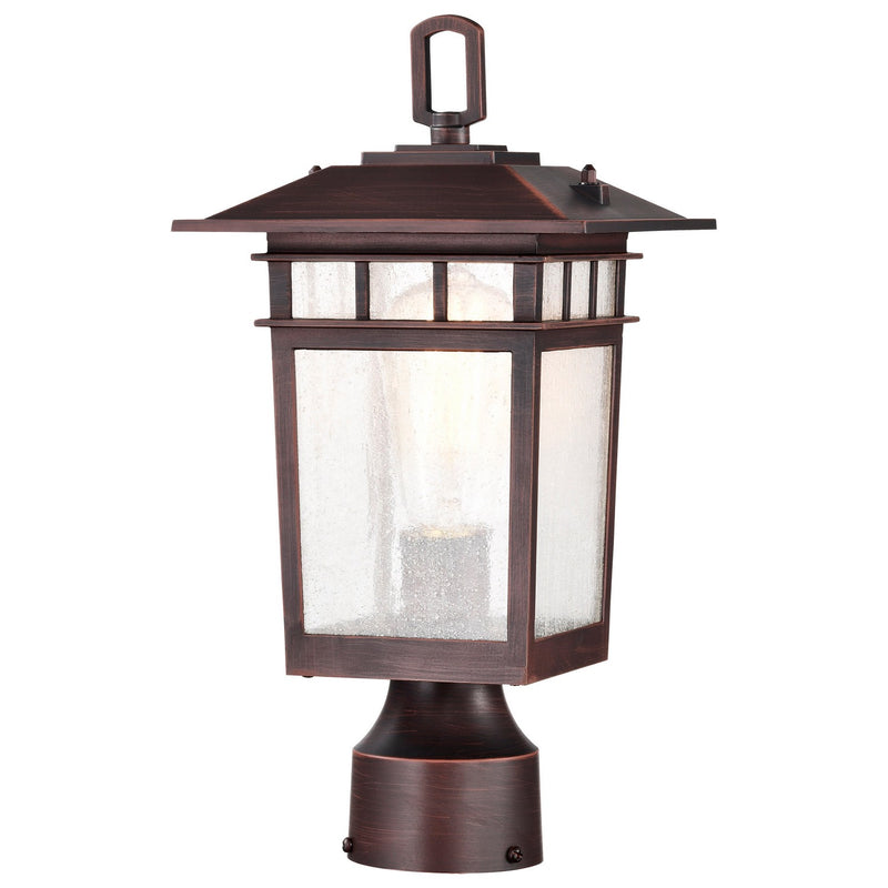 Nuvo Lighting 60-5955 One Light Outdoor Post Lantern, Rustic Bronze
