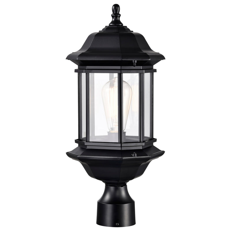 Nuvo Lighting 60-6115 One Light Outdoor Post Lantern, Matte Black