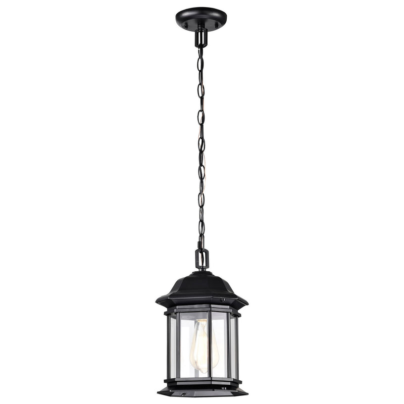 Nuvo Lighting 60-6117 One Light Outdoor Hanging Lantern, Matte Black