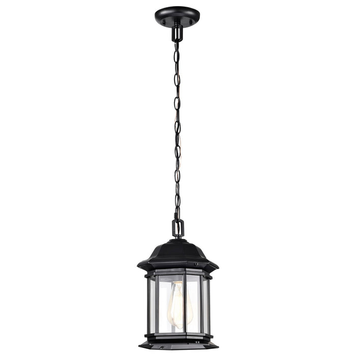 Nuvo Lighting 60-6117 One Light Outdoor Hanging Lantern, Matte Black