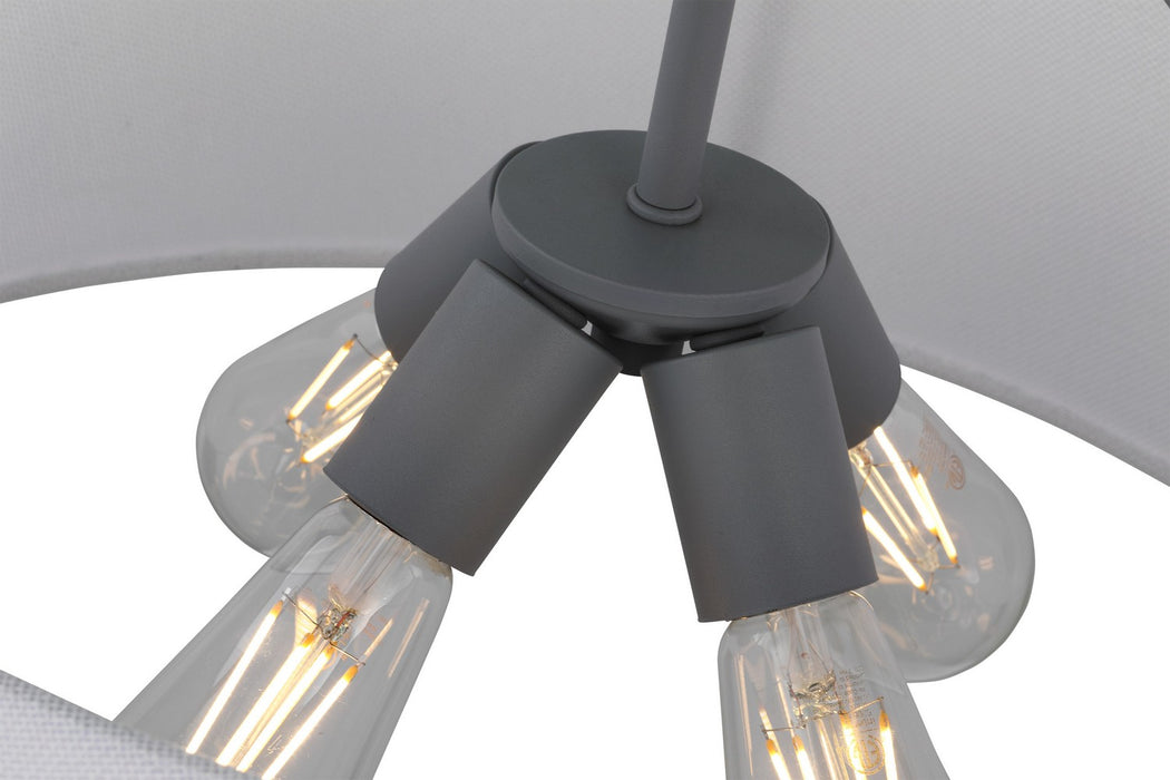 Nuvo Lighting 60-7668 Four Light Pendant, Putty Gray