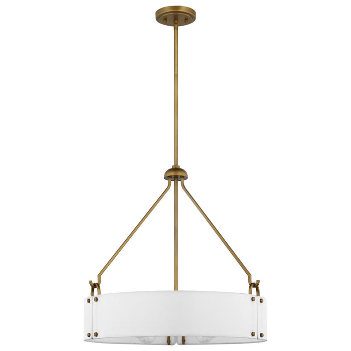 Nuvo Lighting 60-7691 Four Light Pendant, Natural Brass