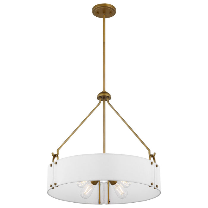 Nuvo Lighting 60-7691 Four Light Pendant, Natural Brass