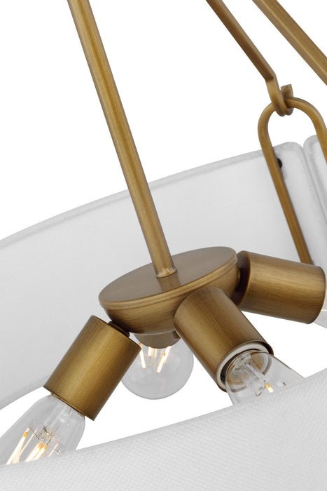 Nuvo Lighting 60-7691 Four Light Pendant, Natural Brass