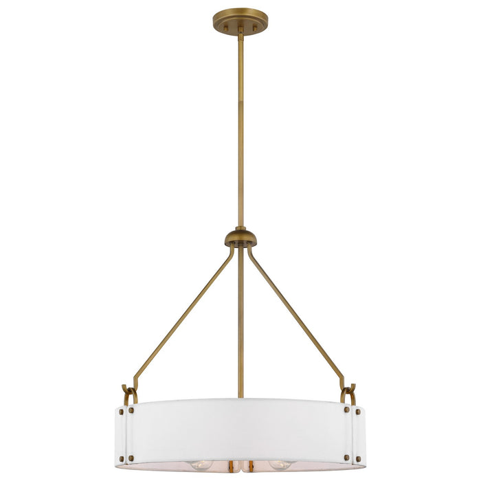 Nuvo Lighting 60-7691 Four Light Pendant, Natural Brass