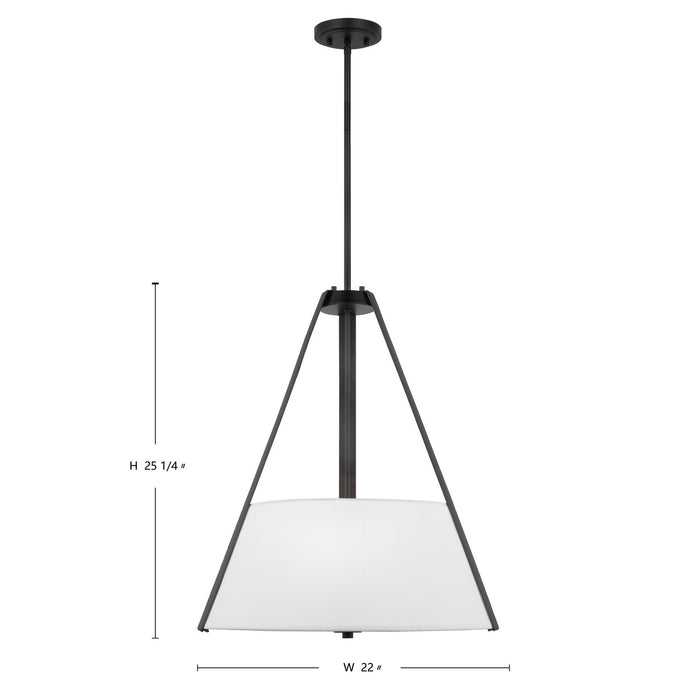 Nuvo Lighting 60-7696 Three Light Pendant, Black