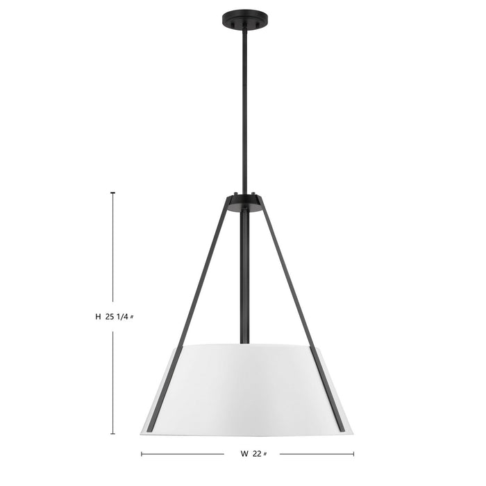 Nuvo Lighting 60-7697 Three Light Pendant, Black