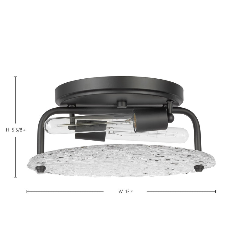 Nuvo Lighting 60-7810 Two Light Flush Mount, Matte Black