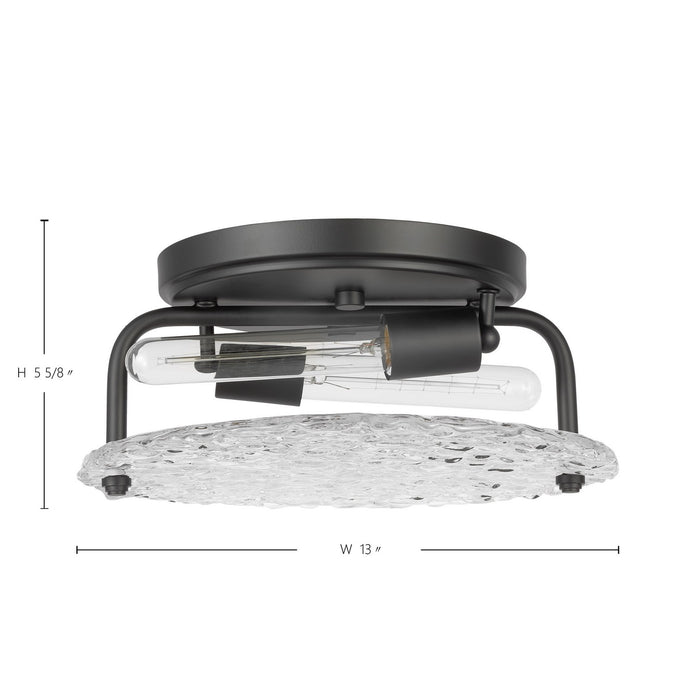 Nuvo Lighting 60-7810 Two Light Flush Mount, Matte Black