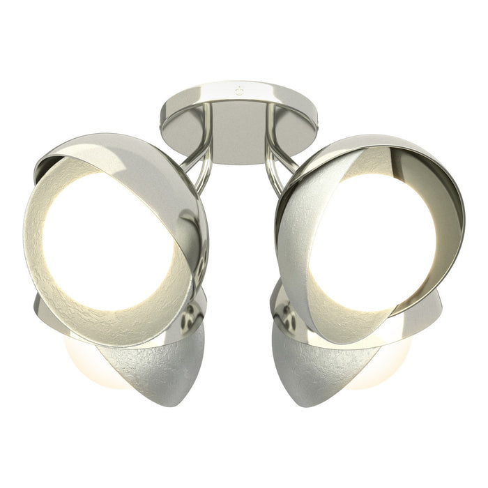 Hubbardton Forge 121376-SKT-85-82-GG0711 Four Light Semi-Flush Mount, Sterling