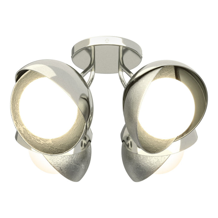 Hubbardton Forge 121376-SKT-85-85-GG0711 Four Light Semi-Flush Mount, Sterling