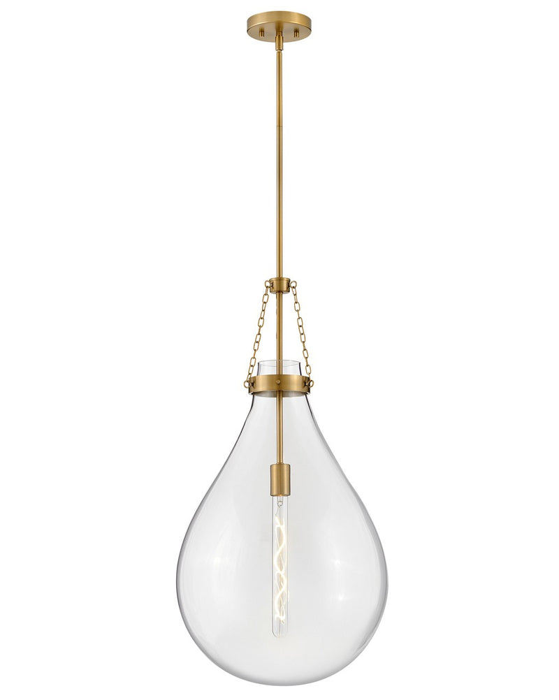 Hinkley 46054LCB LED Pendant, Lacquered Brass
