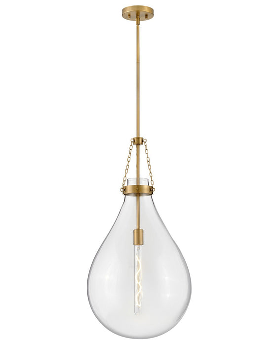 Hinkley 46054LCB LED Pendant, Lacquered Brass