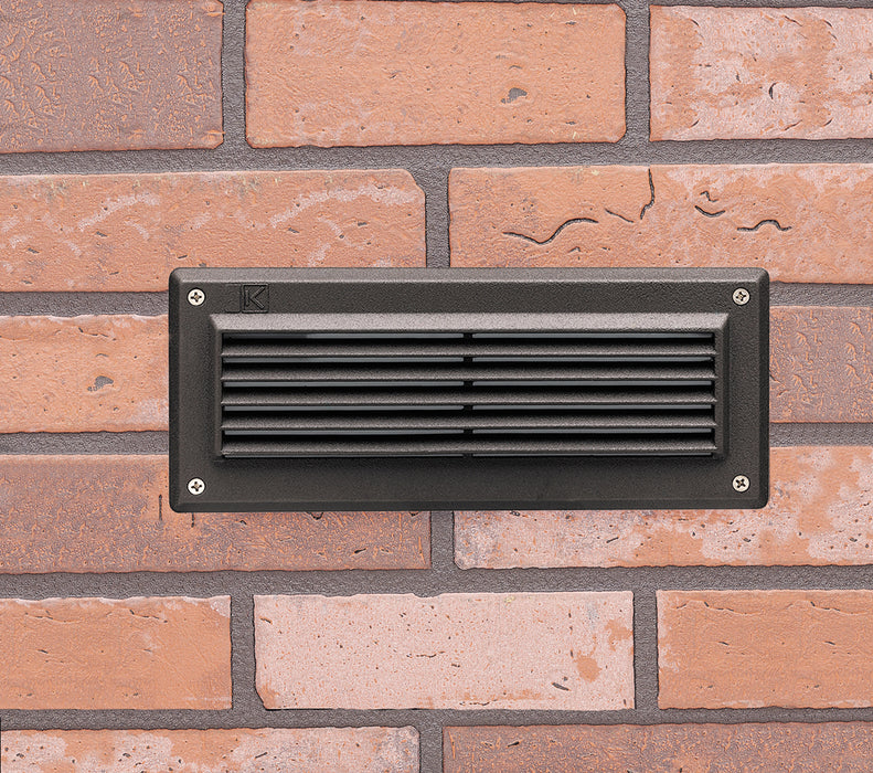 Kichler 15073AZT Two Light Step Light, Textured Architectural Bronze