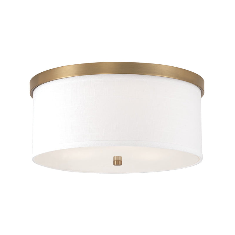 Capital Lighting 2015AD-480 Three Light Flush Mount, Aged Brass